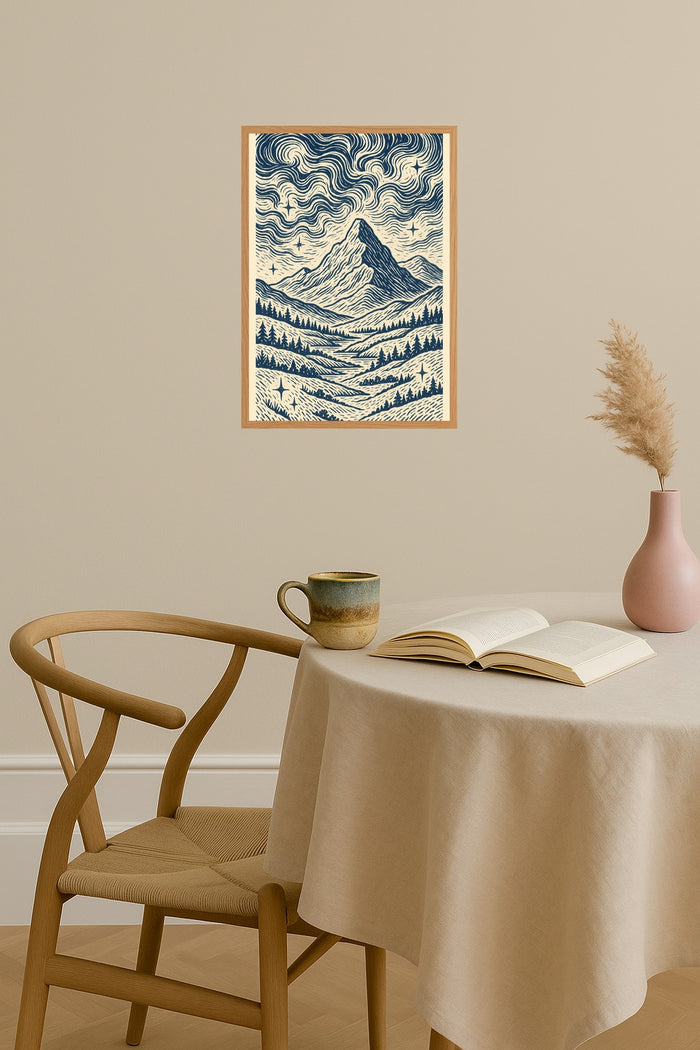Poster mockup - Single poster in Nordic interior