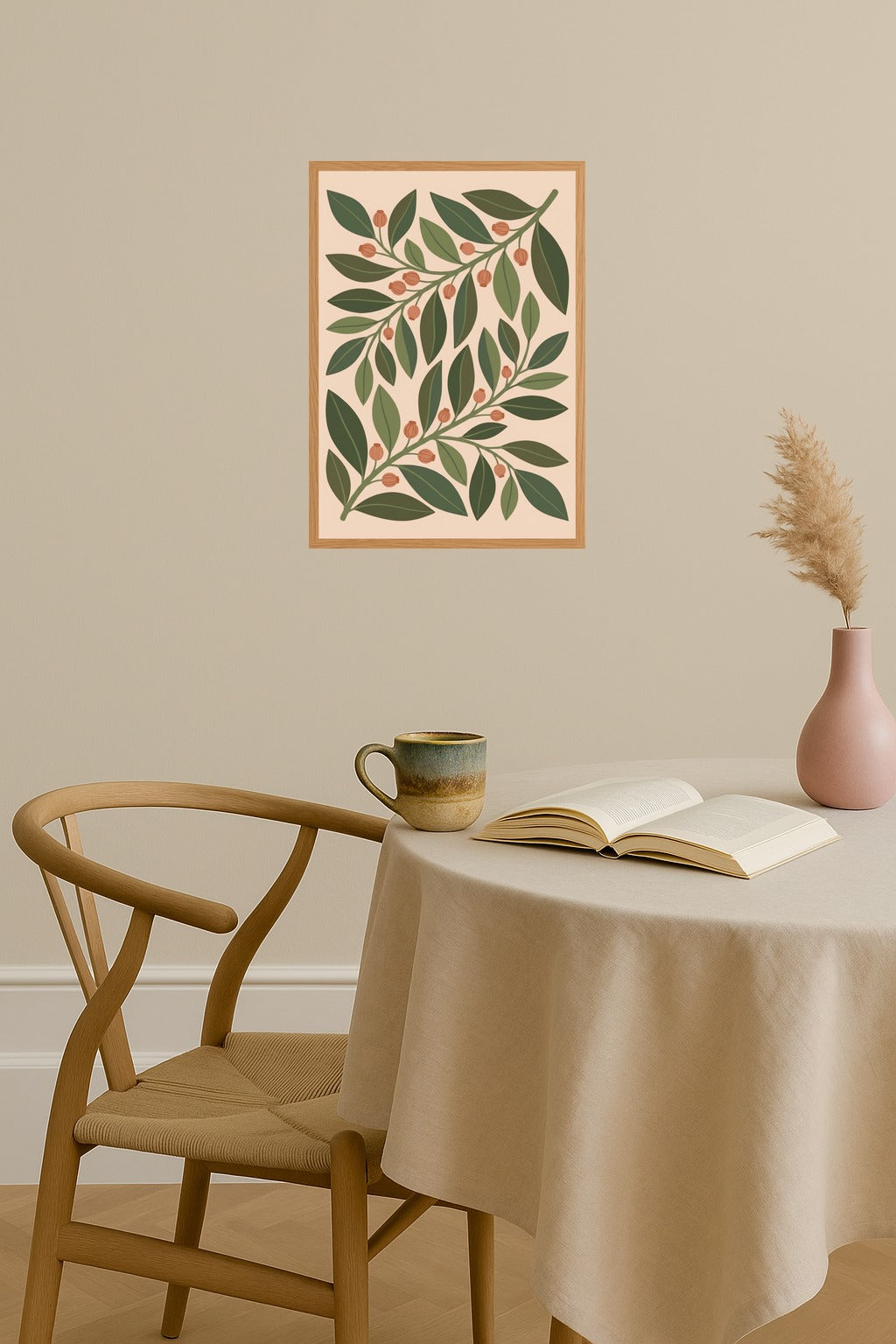 Poster mockup - Single poster in Nordic interior