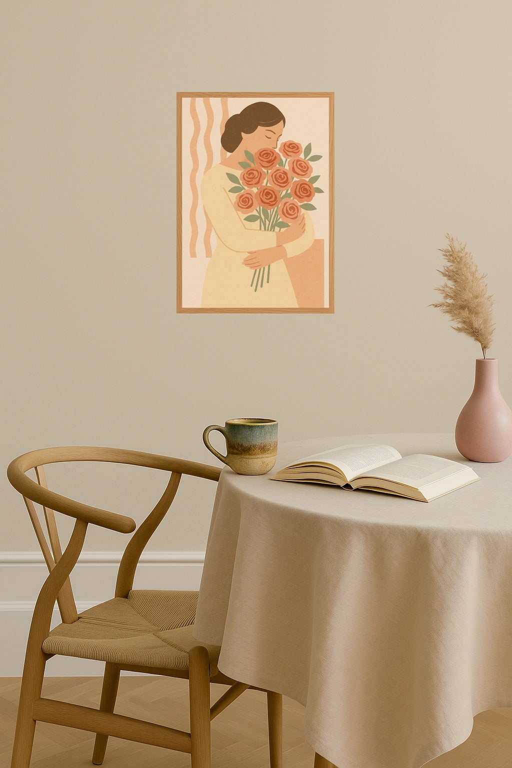 Poster mockup - Single poster in Nordic interior