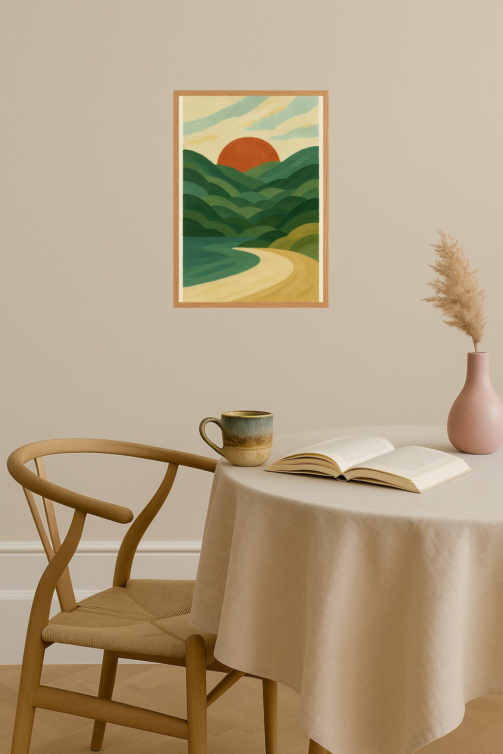 Poster mockup - Single poster in Nordic interior