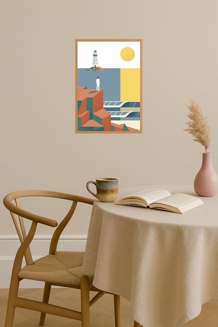 Poster mockup - Single poster in Nordic interior
