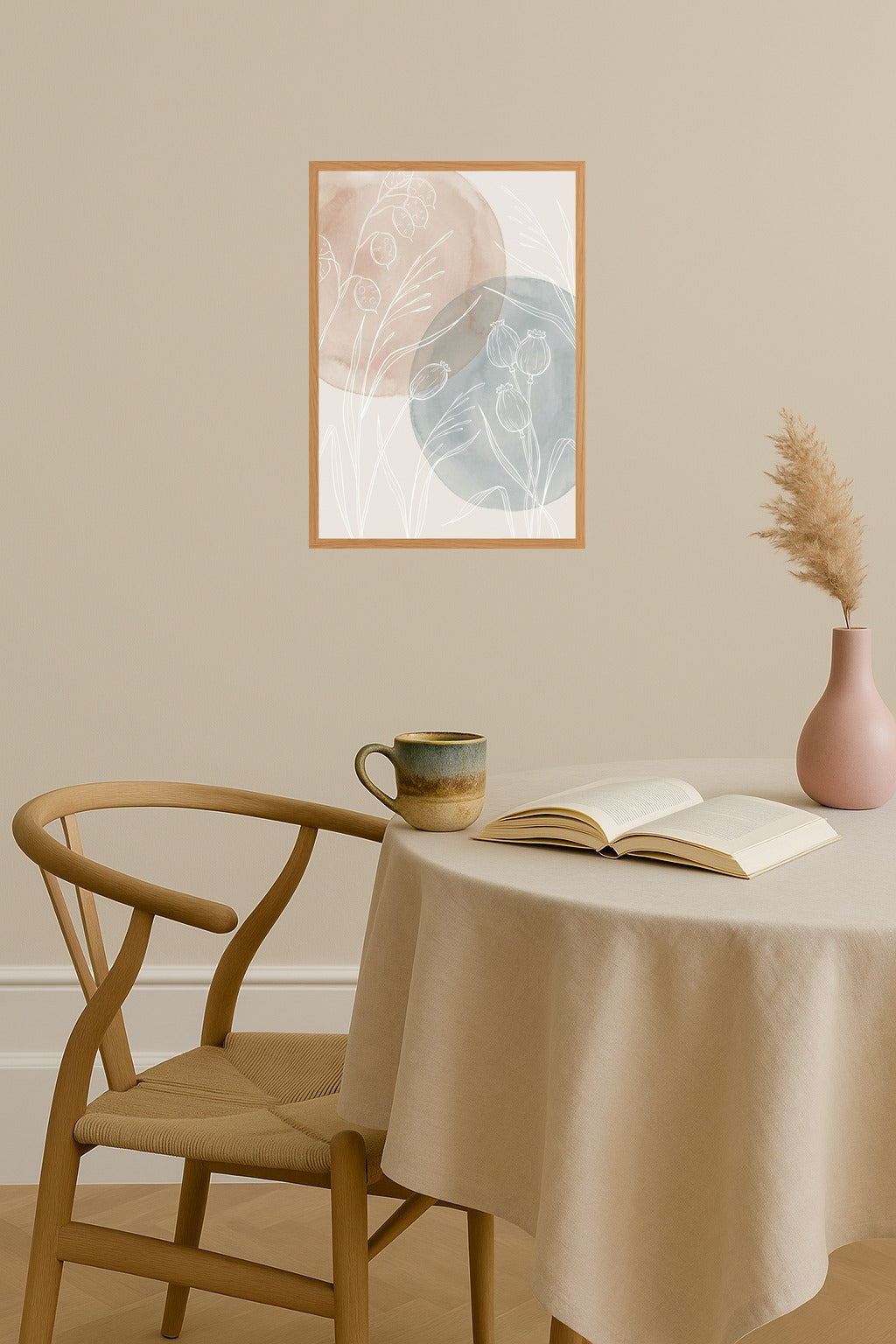 Poster mockup - Single poster in Nordic interior