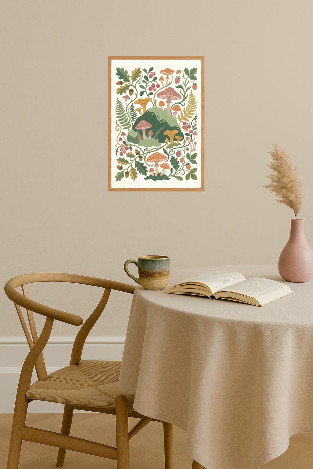 Poster mockup - Single poster in Nordic interior