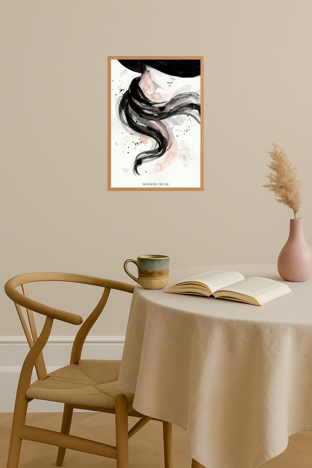 Poster mockup - Single poster in Nordic interior