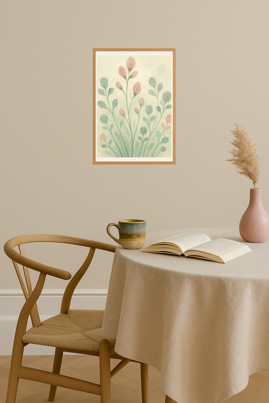 Poster mockup - Single poster in Nordic interior