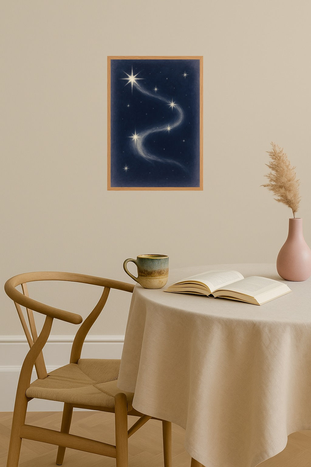 Poster mockup - Single poster in Nordic interior
