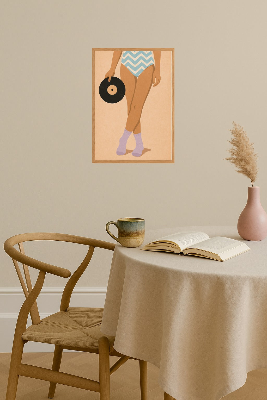 Poster mockup - Single poster in Nordic interior