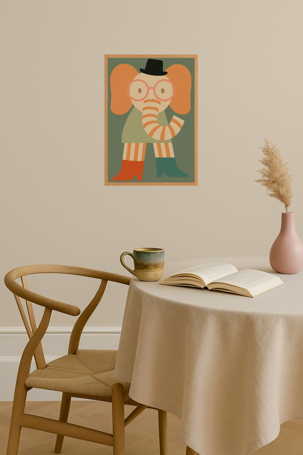 Poster mockup - Single poster in Nordic interior