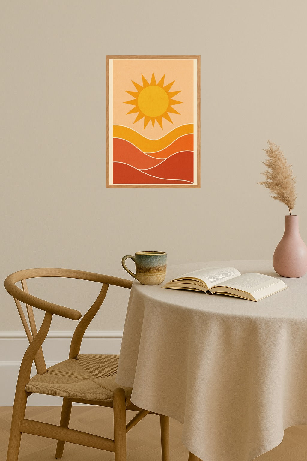 Poster mockup - Single poster in Nordic interior