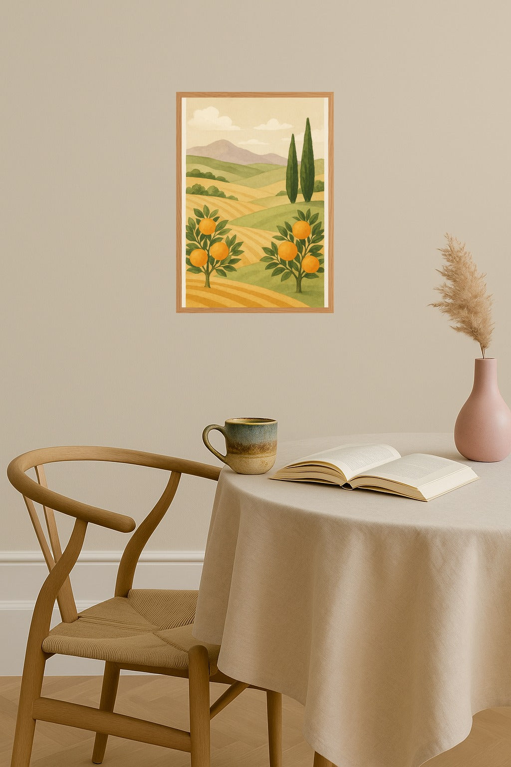 Poster mockup - Single poster in Nordic interior