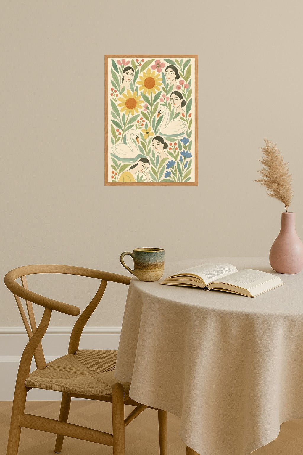 Poster mockup - Single poster in Nordic interior