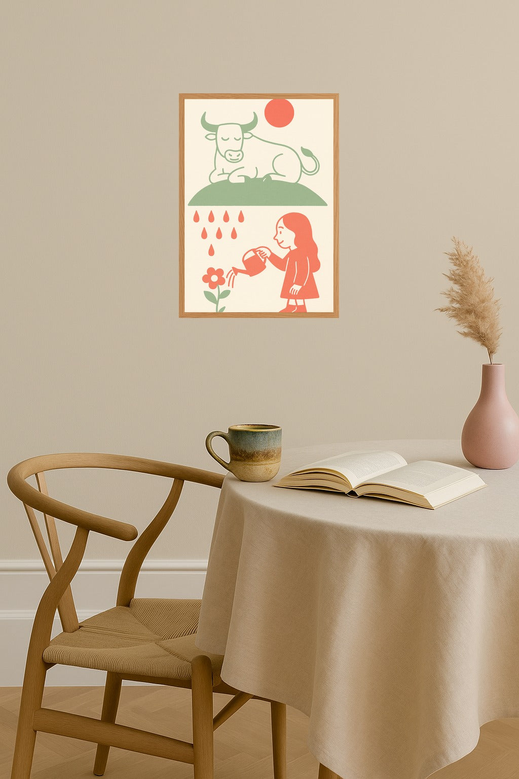 Poster mockup - Single poster in Nordic interior