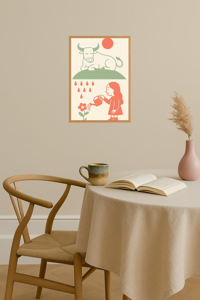 Poster mockup - Single poster in Nordic interior