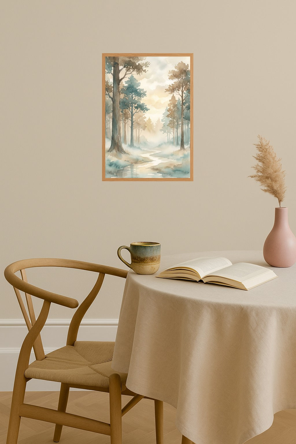 Poster mockup - Single poster in Nordic interior