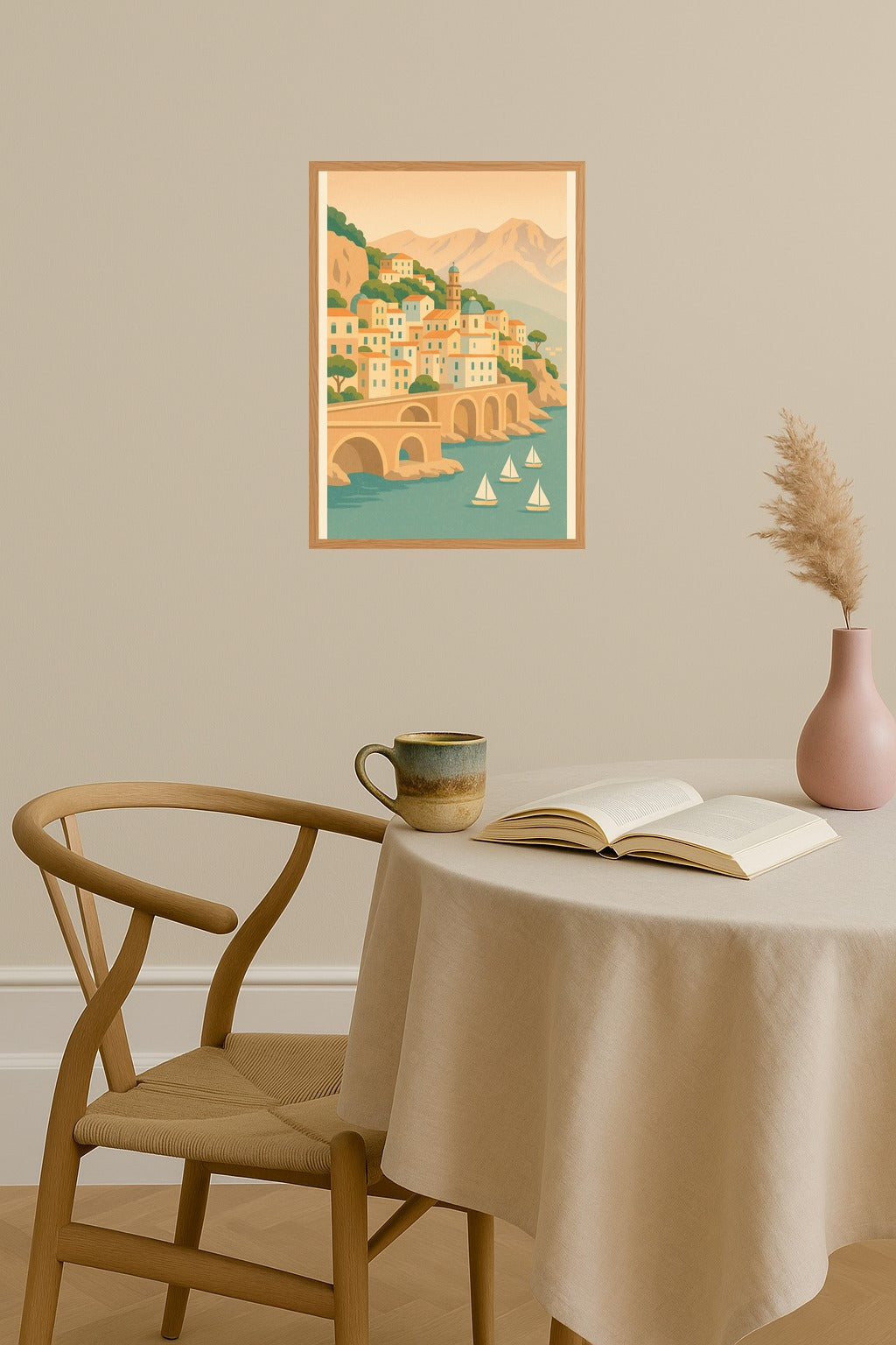 Poster mockup - Single poster in Nordic interior