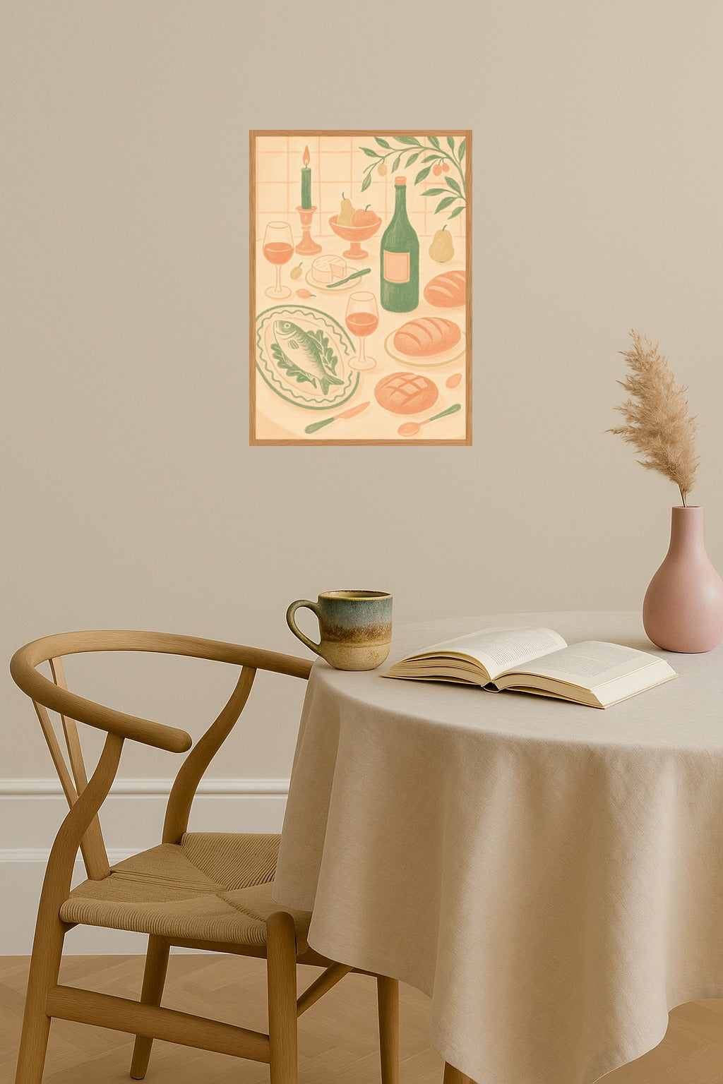 Poster mockup - Single poster in Nordic interior