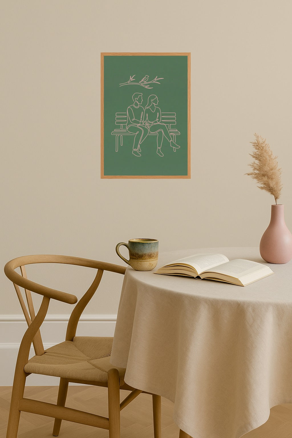 Poster mockup - Single poster in Nordic interior