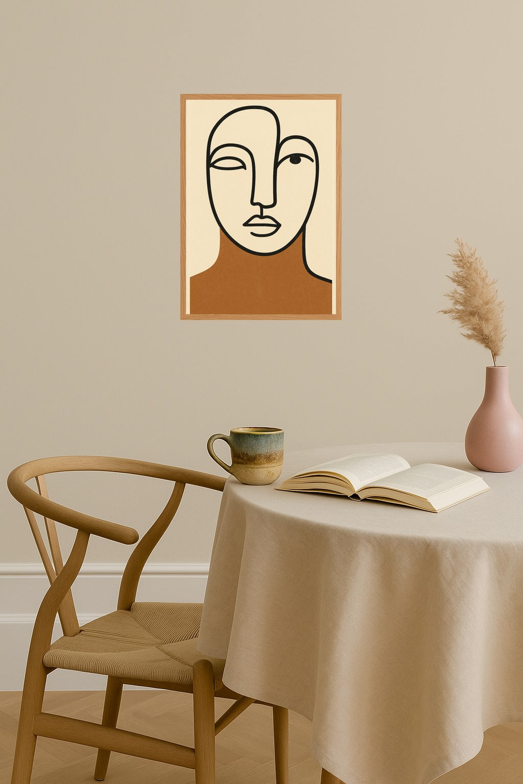 Poster mockup - Single poster in Nordic interior