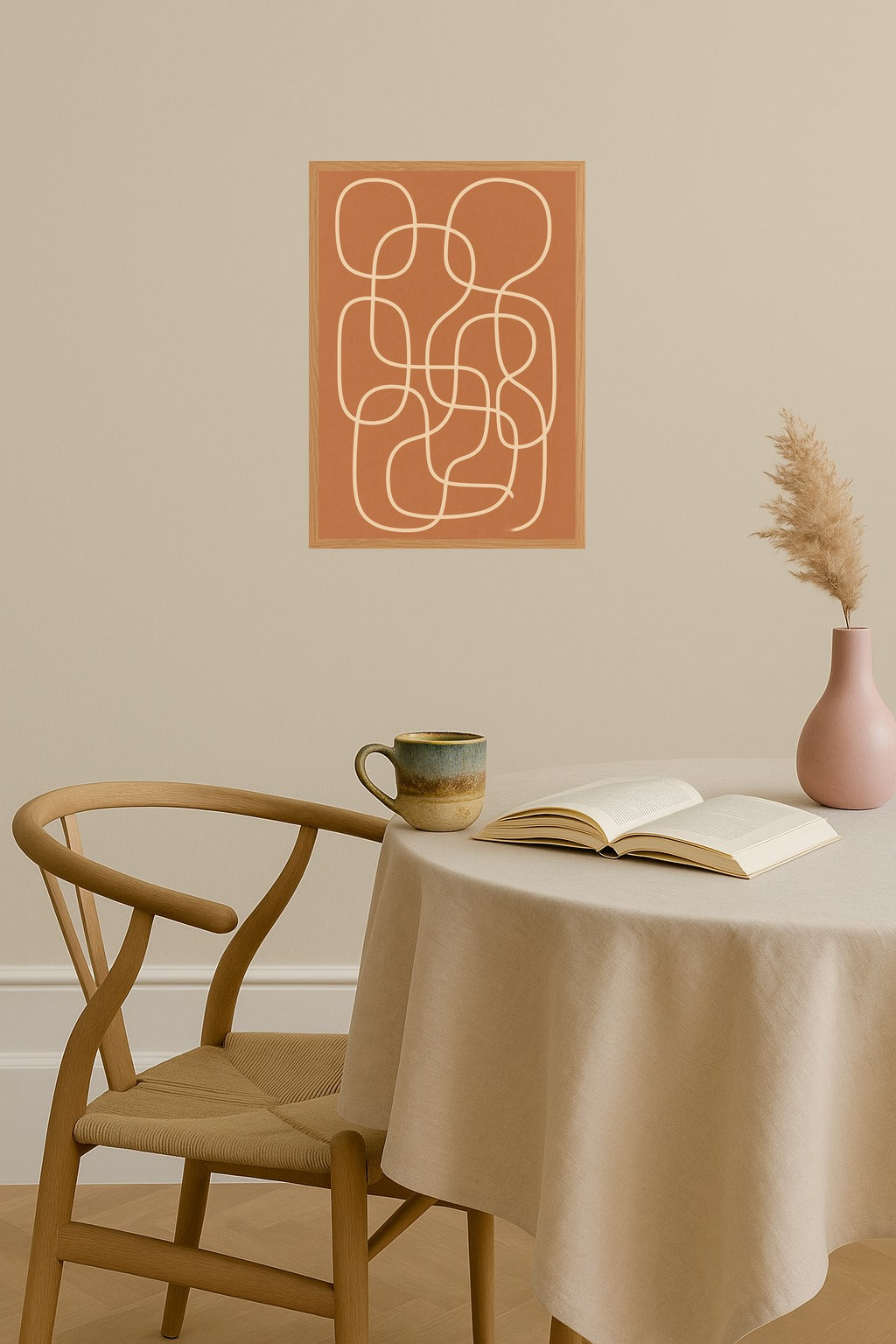 Poster mockup - Single poster in Nordic interior