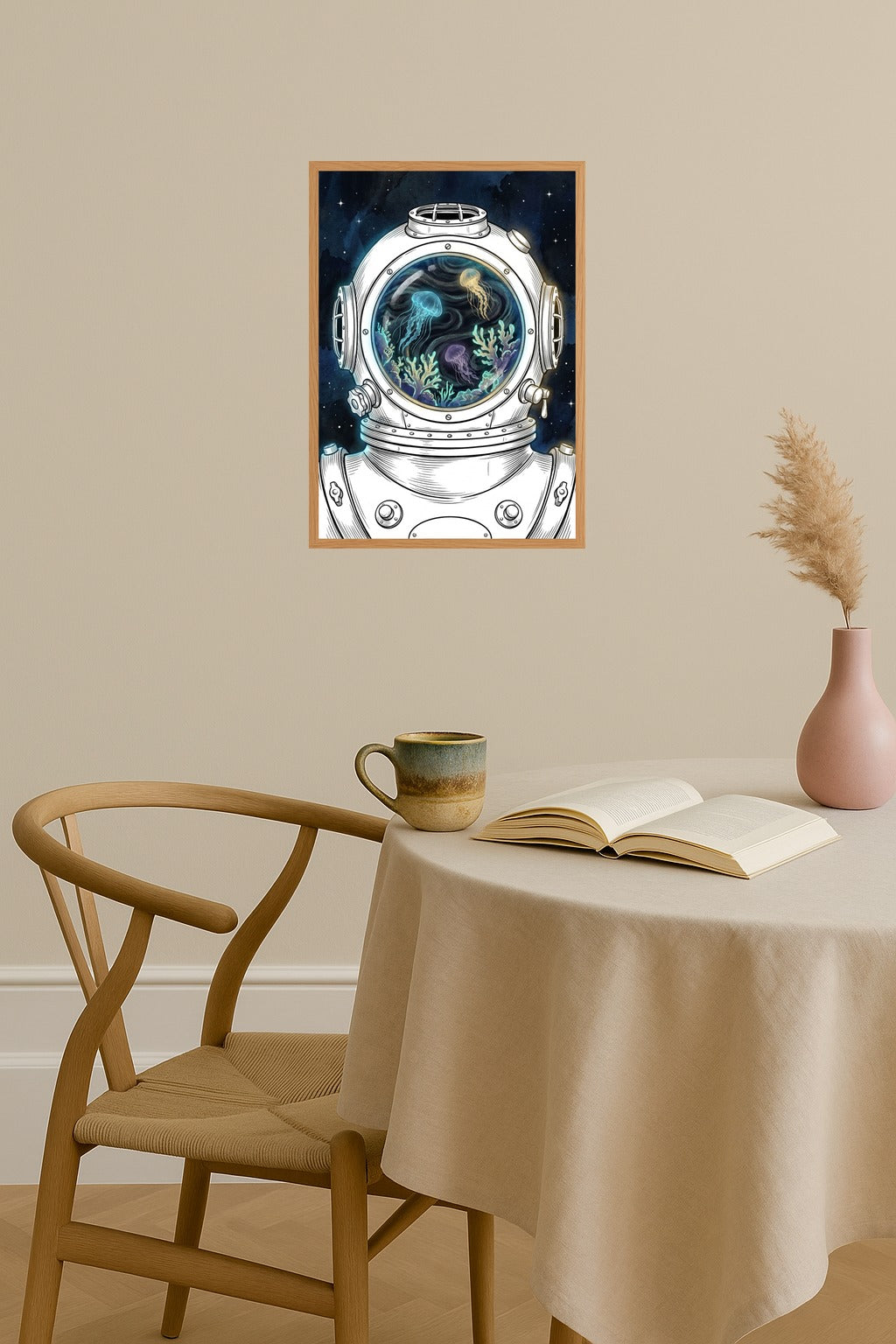 Poster mockup - Single poster in Nordic interior