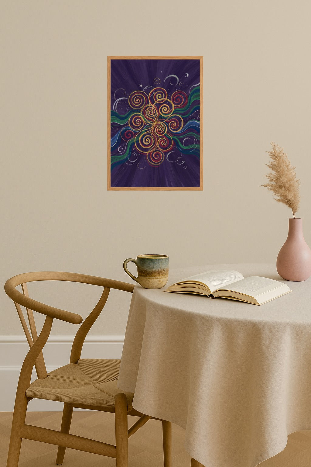 Poster mockup - Single poster in Nordic interior