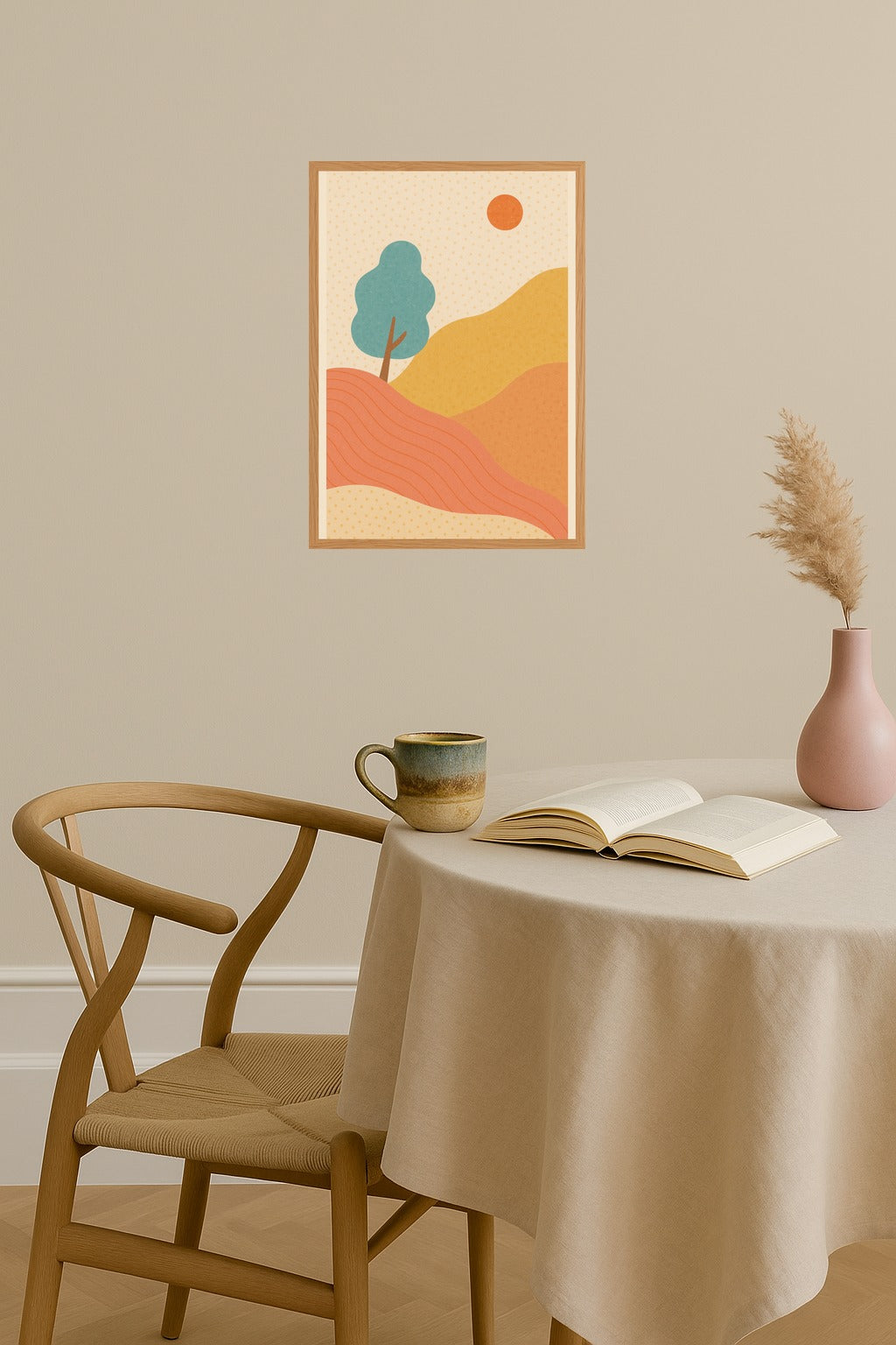 Poster mockup - Single poster in Nordic interior