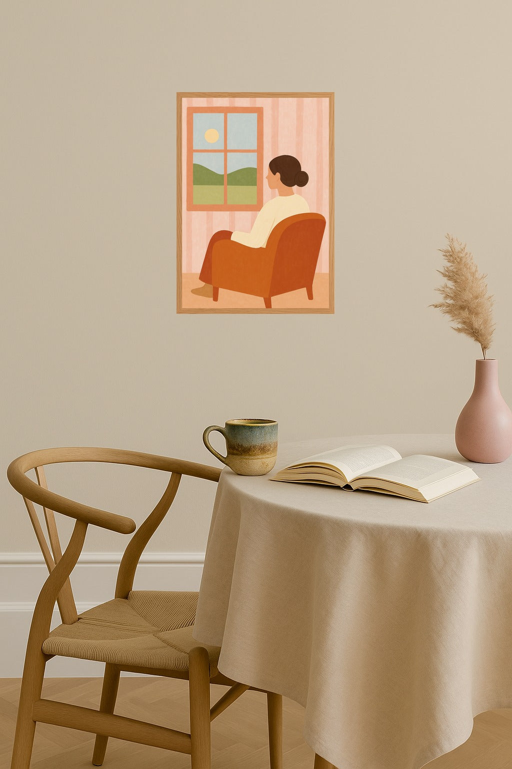 Poster mockup - Single poster in Nordic interior
