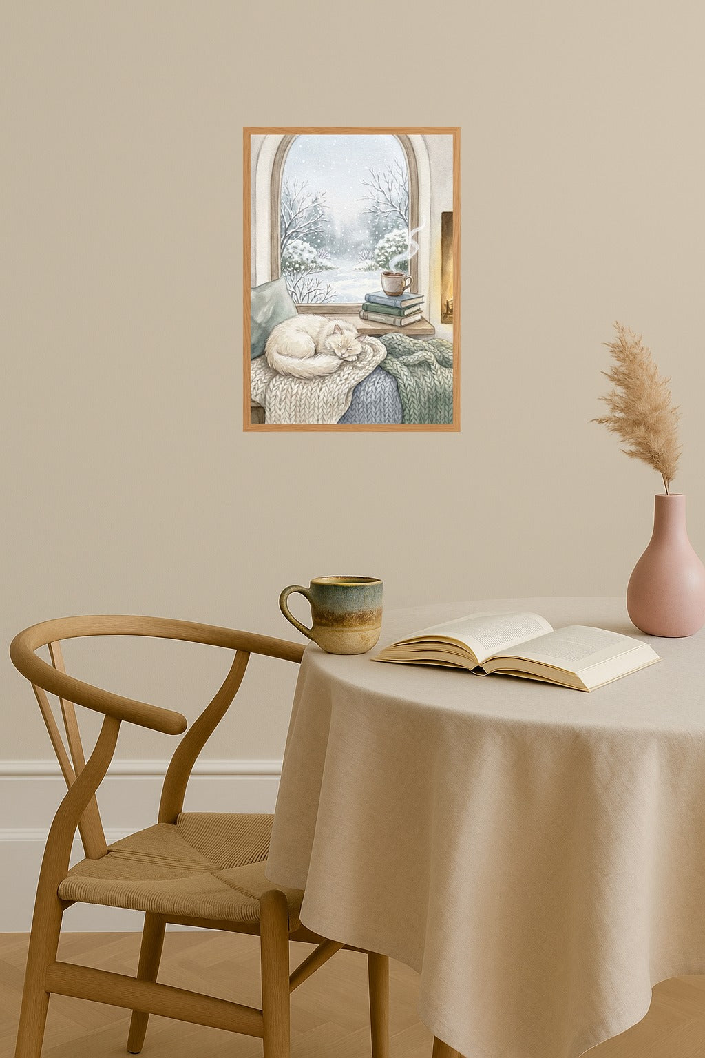 Poster mockup - Single poster in Nordic interior