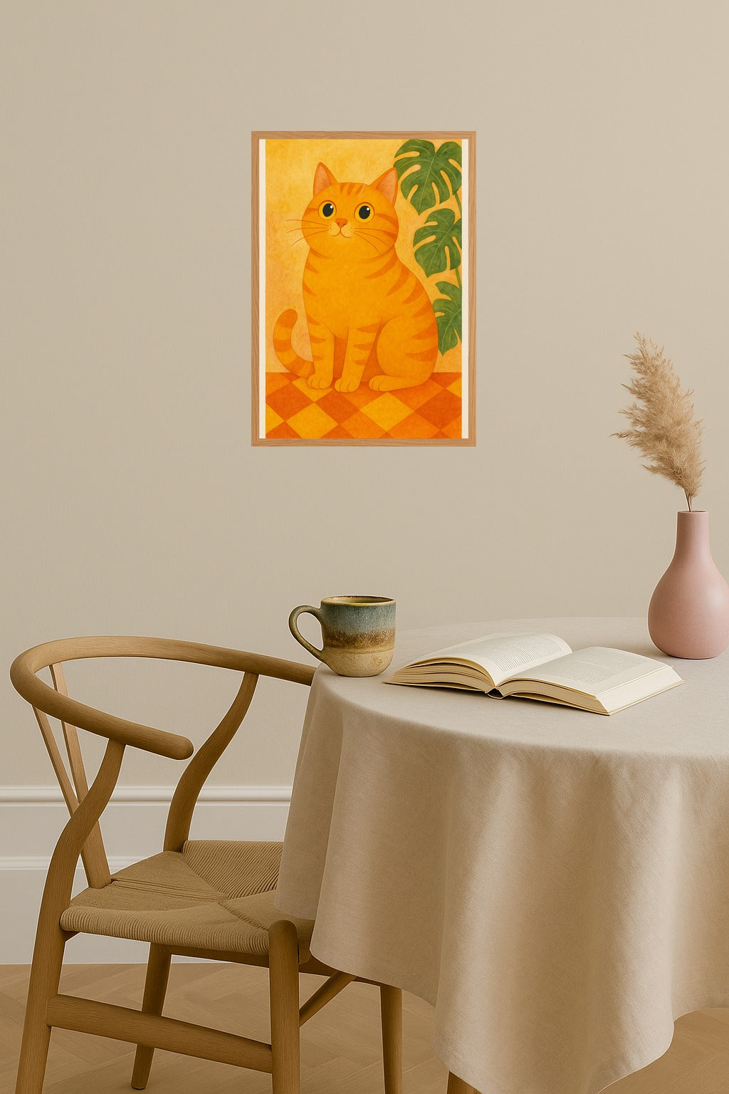 Poster mockup - Single poster in Nordic interior