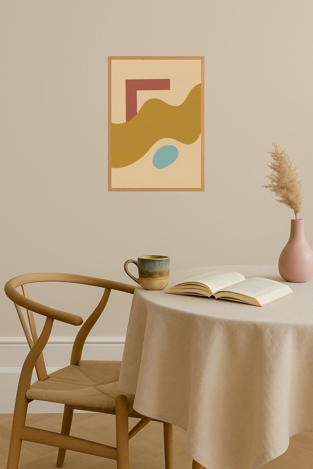 Poster mockup - Single poster in Nordic interior