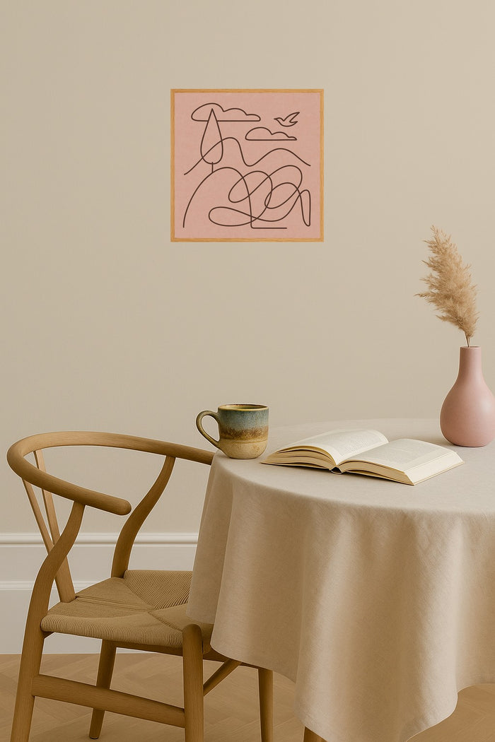 Poster mockup - Single poster in Nordic interior