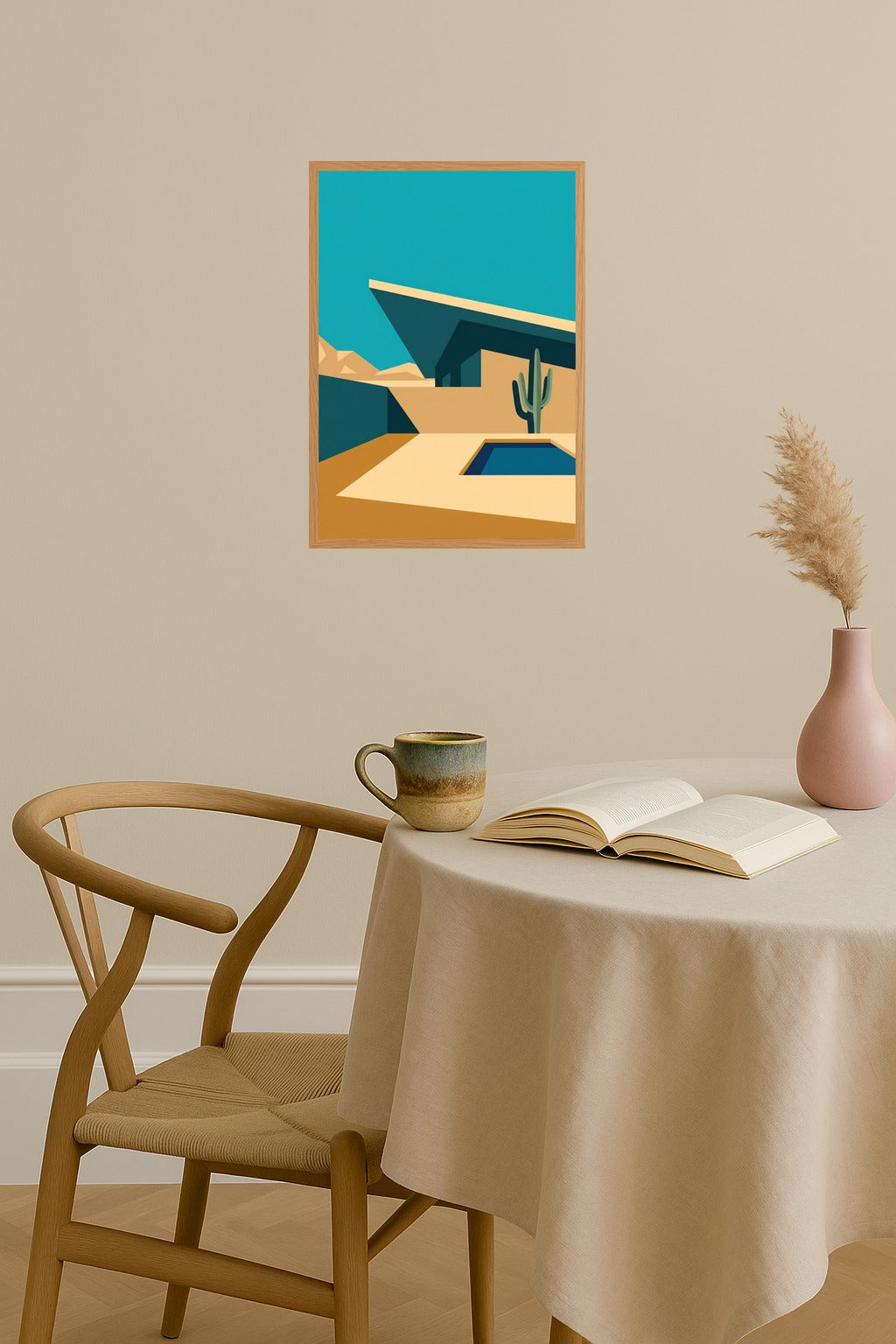 Poster mockup - Single poster in Nordic interior