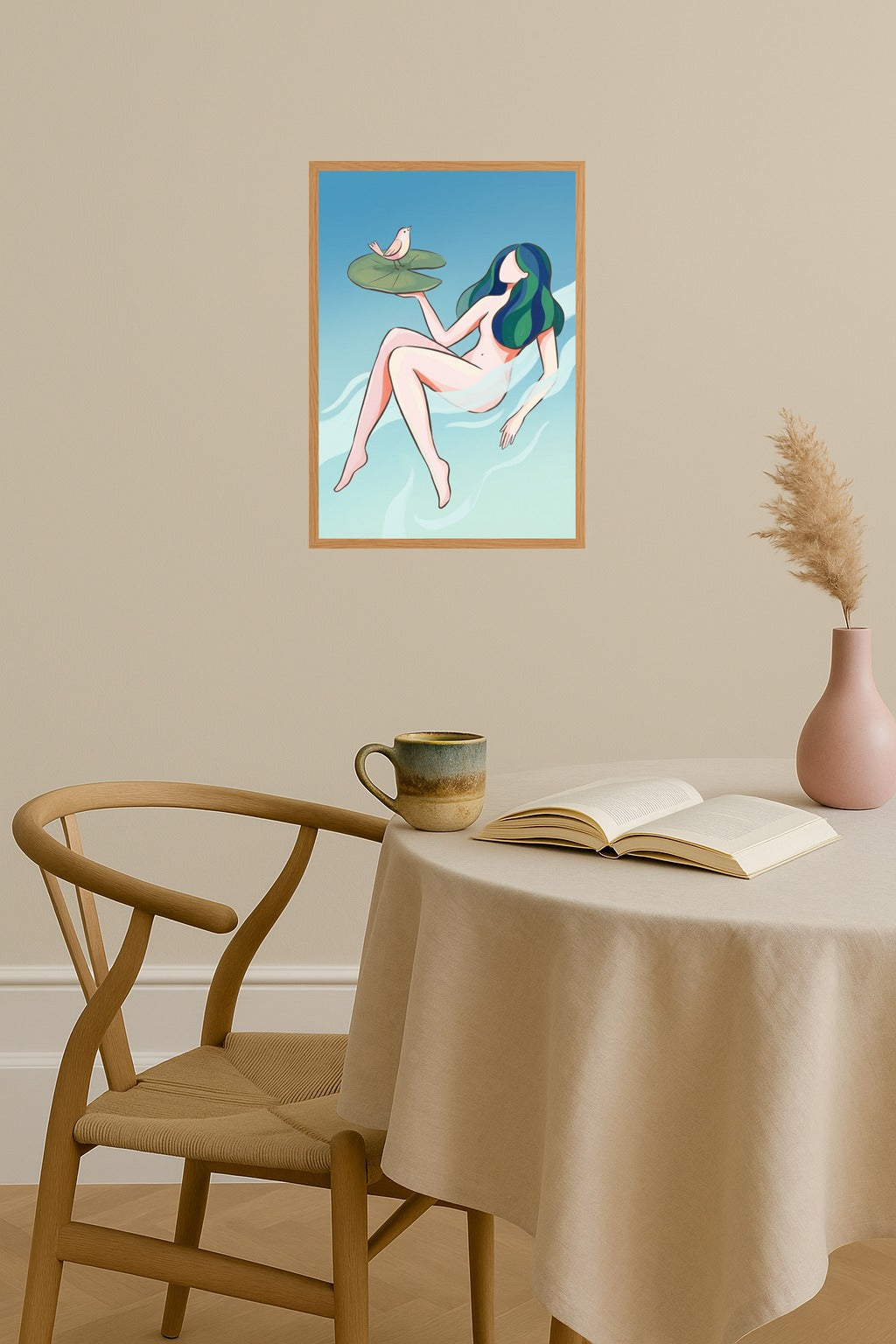Poster mockup - Single poster in Nordic interior
