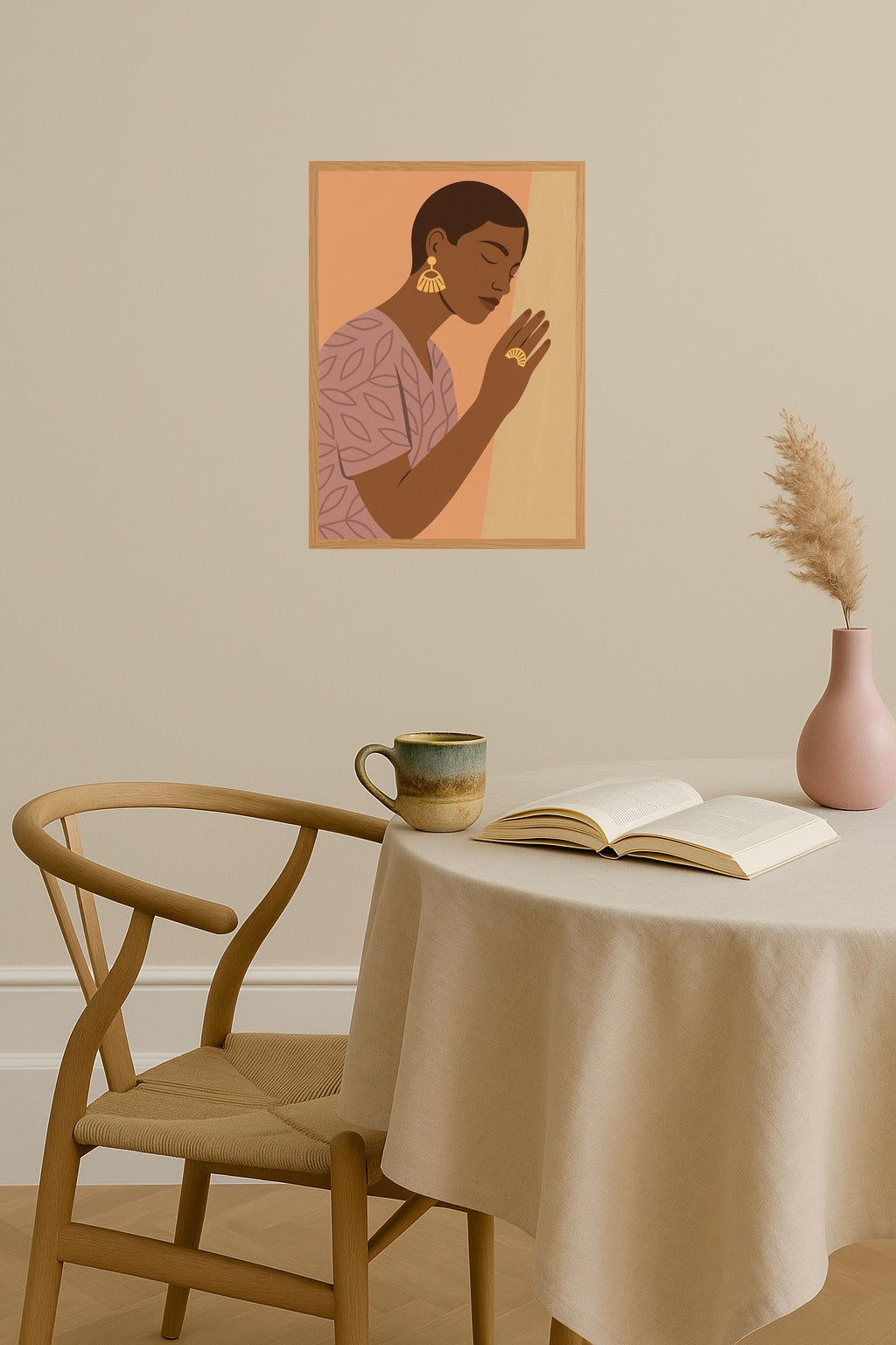 Poster mockup - Single poster in Nordic interior