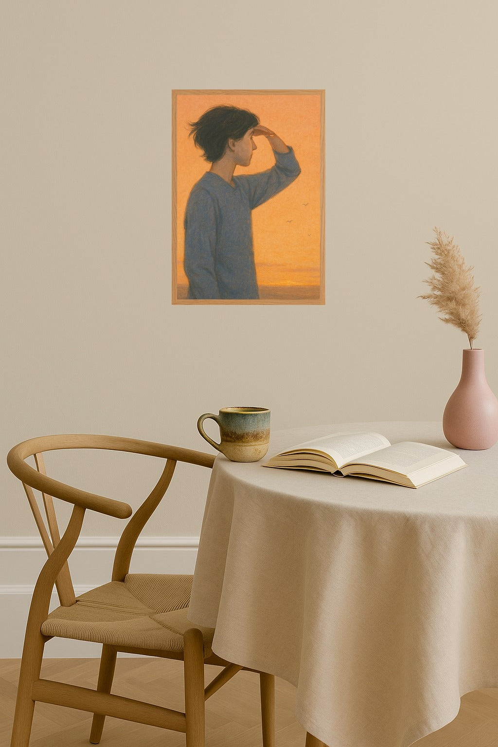 Poster mockup - Single poster in Nordic interior