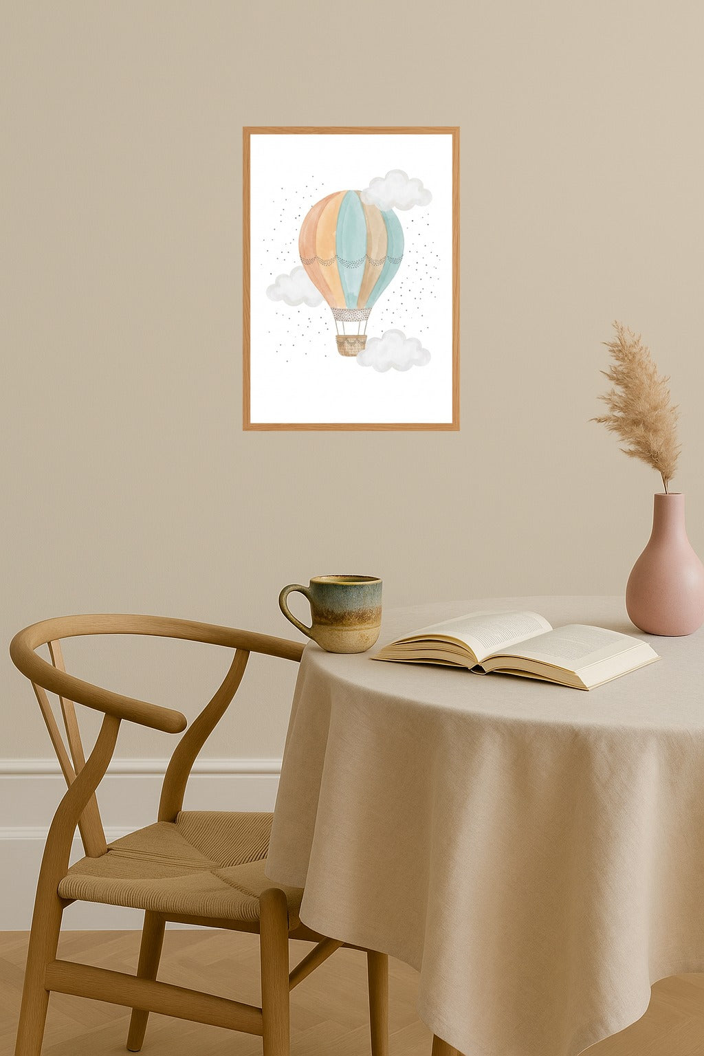 Poster mockup - Single poster in Nordic interior