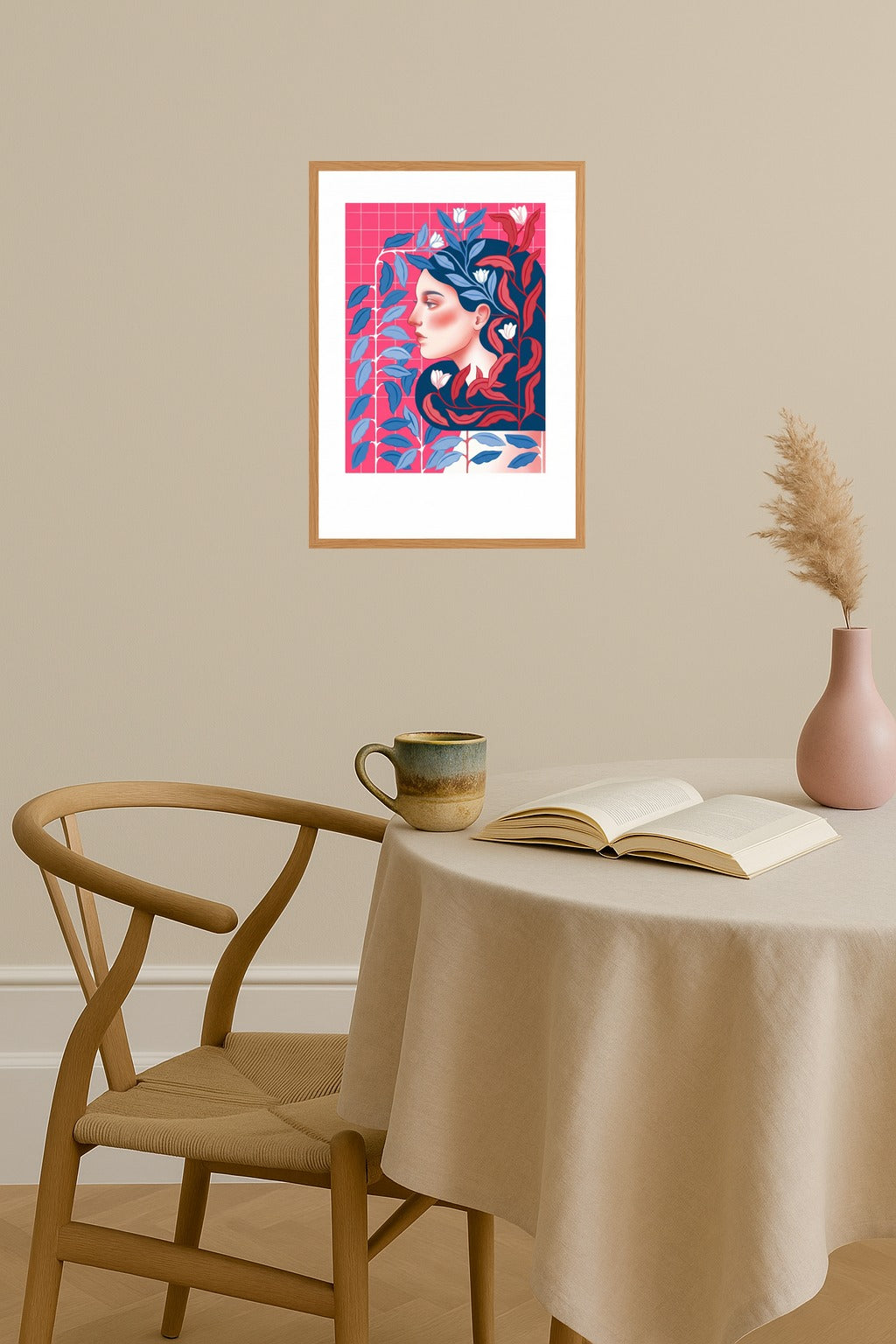 Poster mockup - Single poster in Nordic interior
