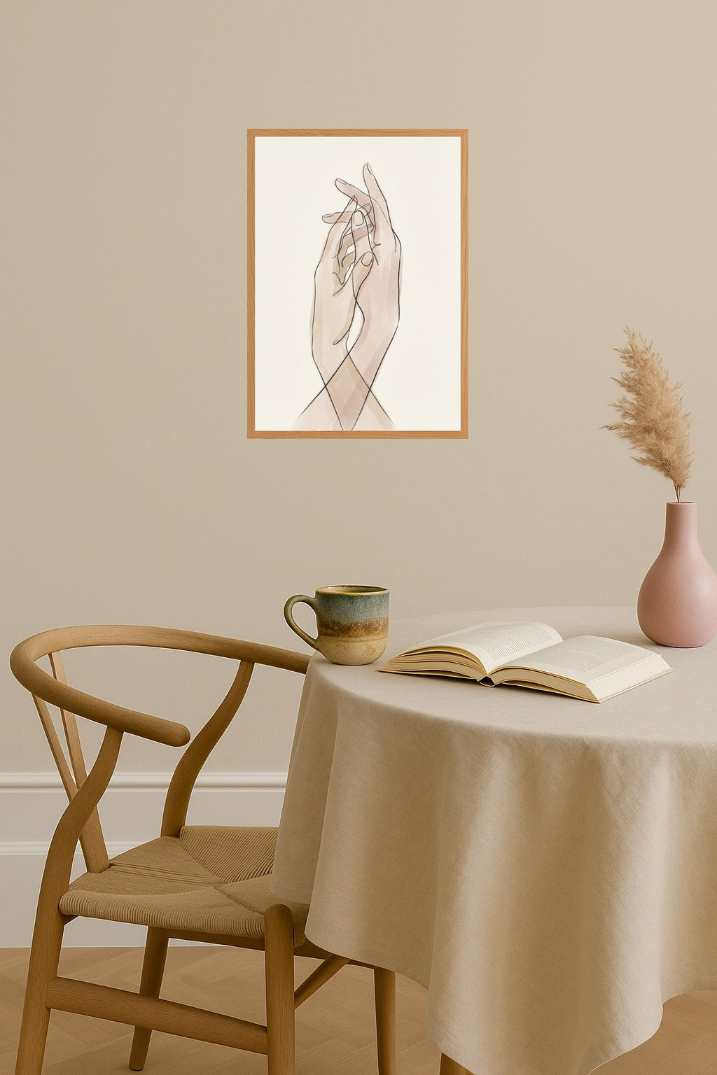 Poster mockup - Single poster in Nordic interior