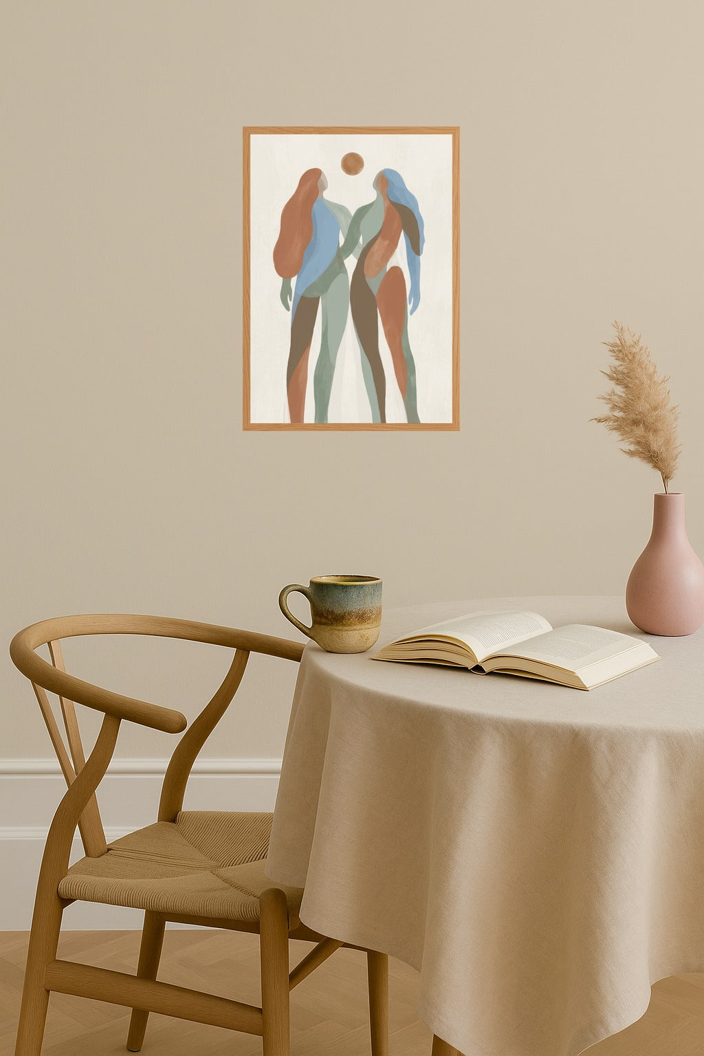 Poster mockup - Single poster in Nordic interior