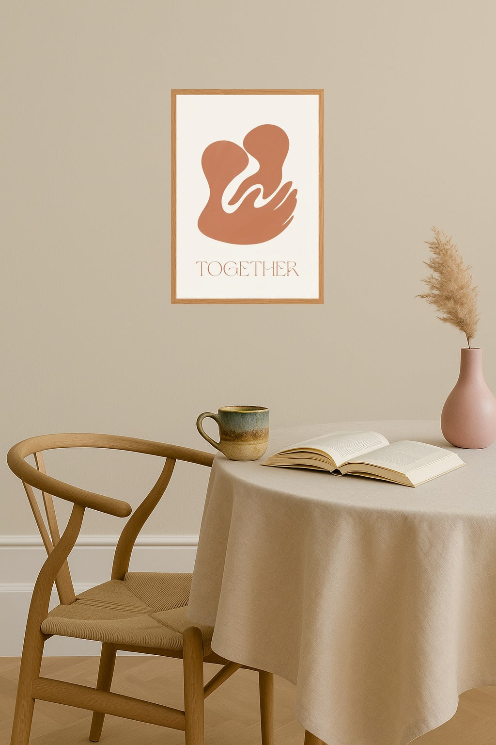 Poster mockup - Single poster in Nordic interior