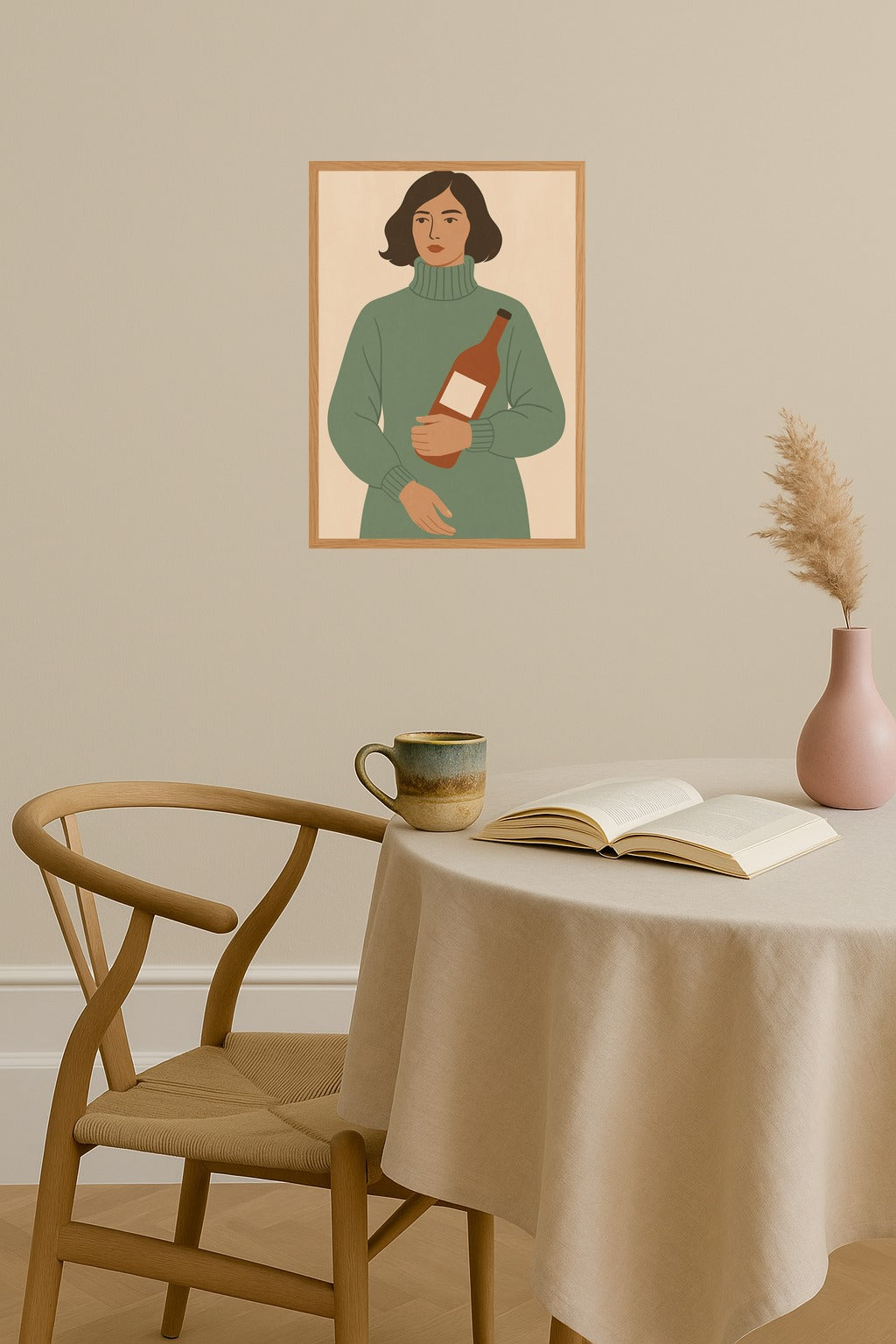 Poster mockup - Single poster in Nordic interior