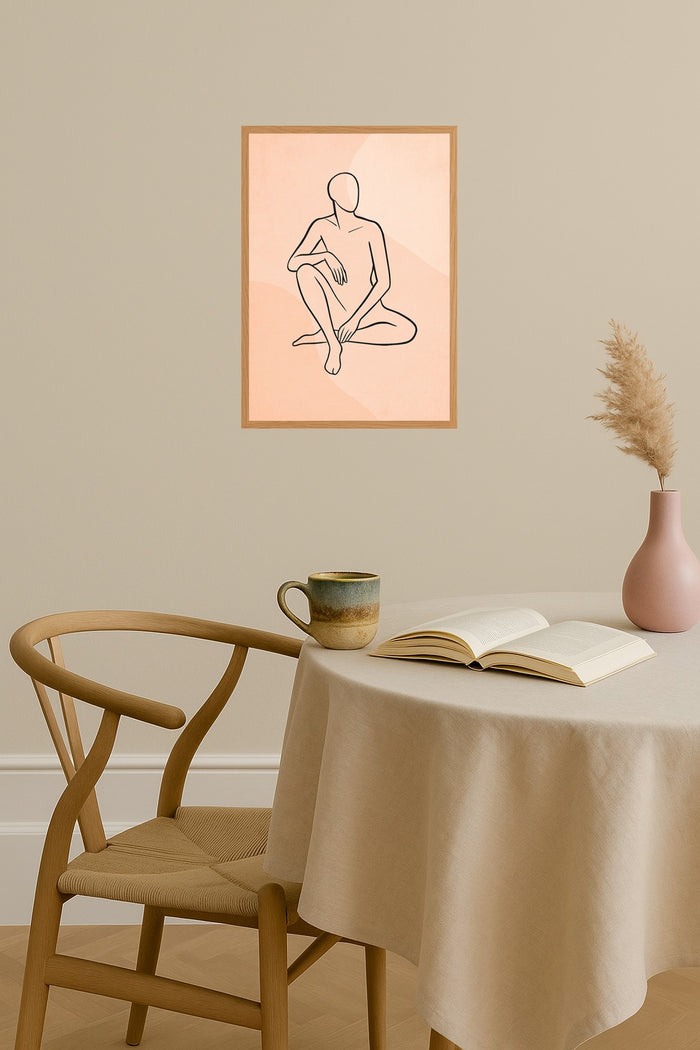 Poster mockup - Single poster in Nordic interior