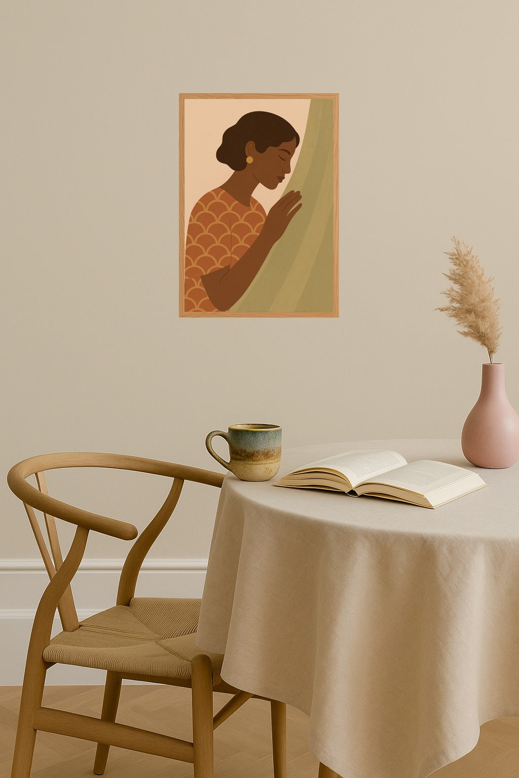 Poster mockup - Single poster in Nordic interior