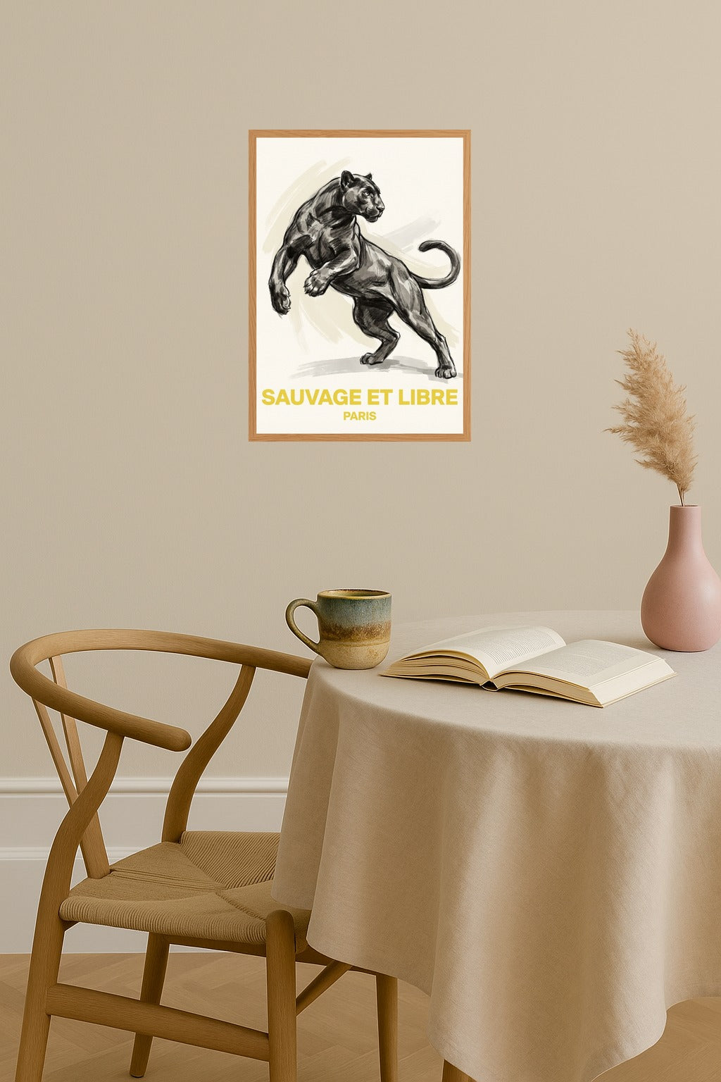 Poster mockup - Single poster in Nordic interior