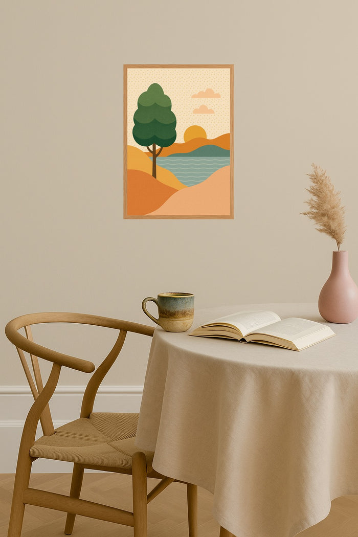 Poster mockup - Single poster in Nordic interior