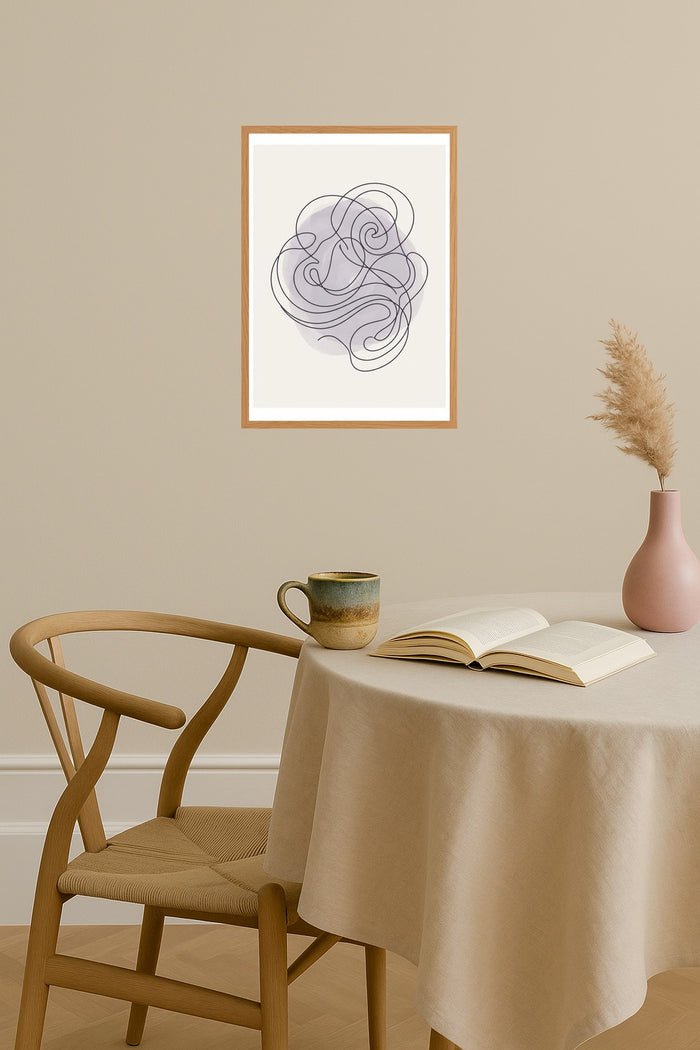 Poster mockup - Single poster in Nordic interior