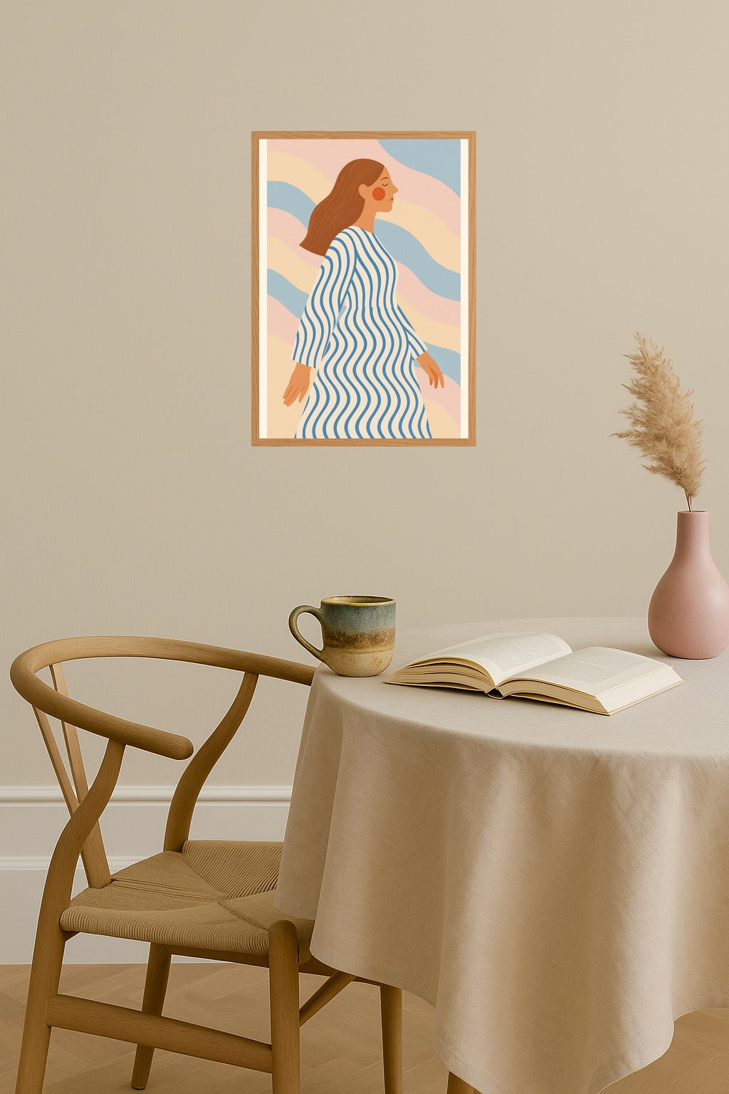 Poster mockup - Single poster in Nordic interior