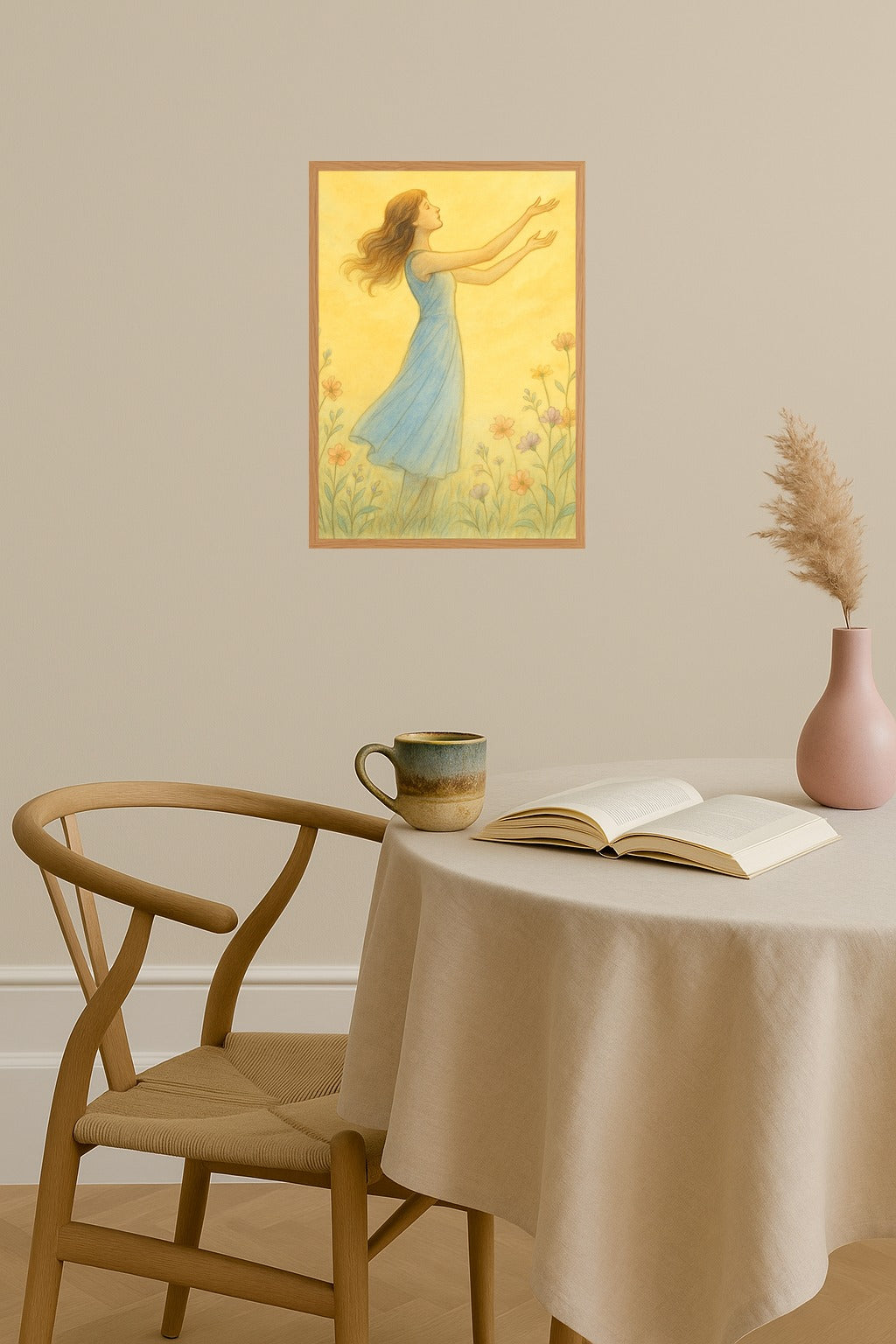 Poster mockup - Single poster in Nordic interior