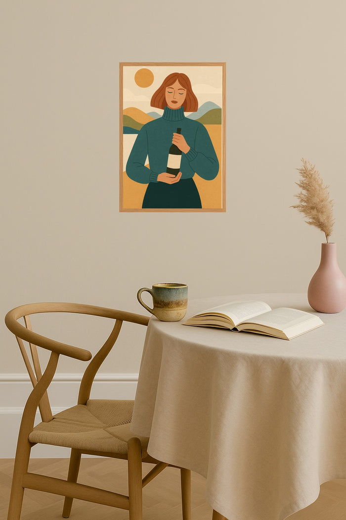 Poster mockup - Single poster in Nordic interior