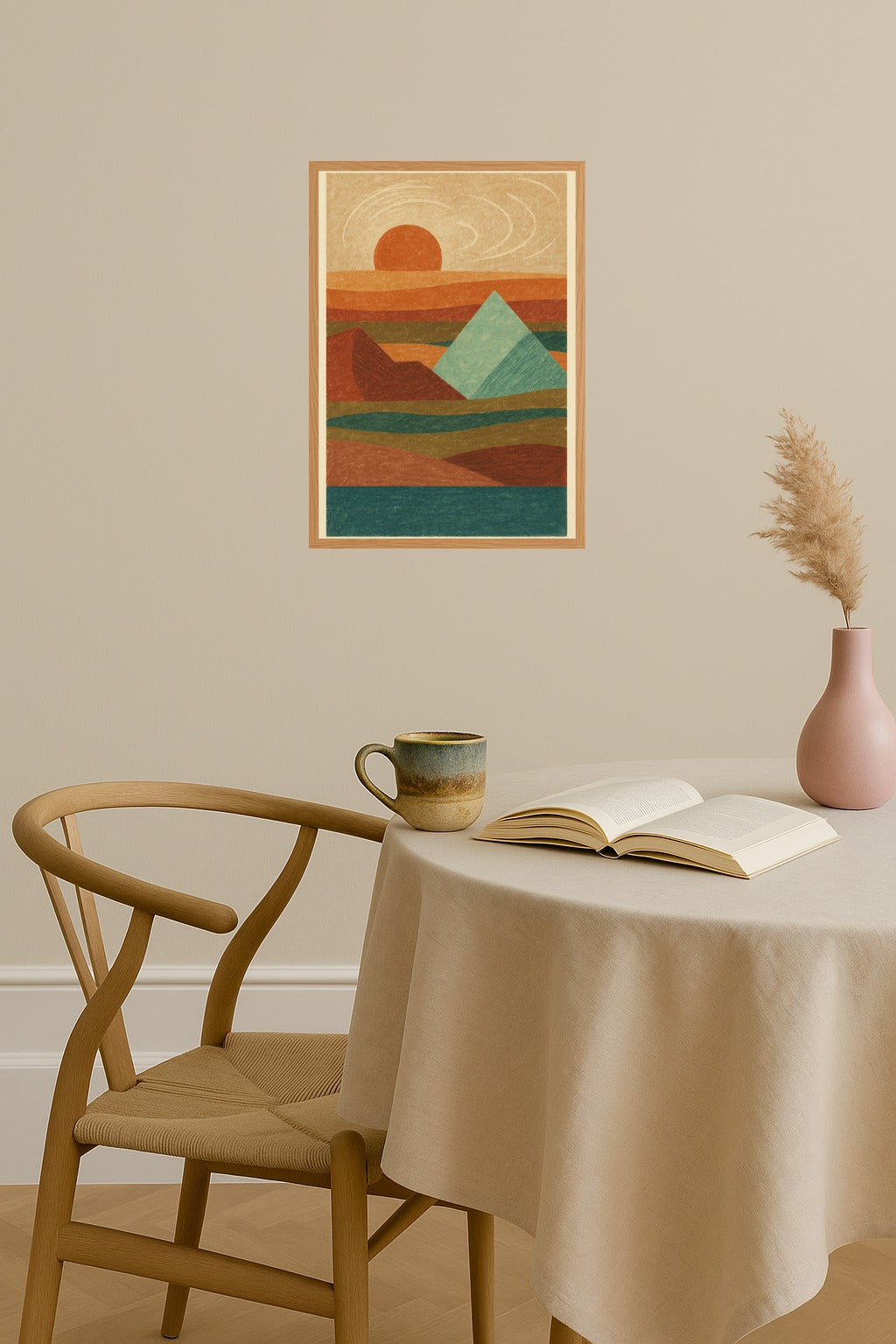 Poster mockup - Single poster in Nordic interior